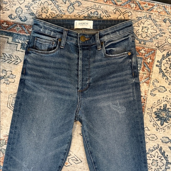 Evereve Classic Blue Jeans The Ever strait size 25 - Picture 1 of 9